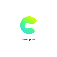 C Letter logo. Letter C logo vector design. modern design
