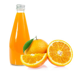 orange juice isolated on white background