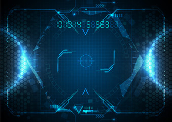 Futuristic Blue Light Technology Digital Data