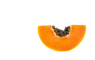 papaya on white background