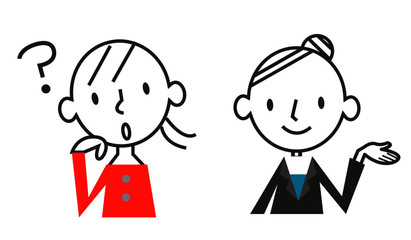 女性　Q&A　オフィス