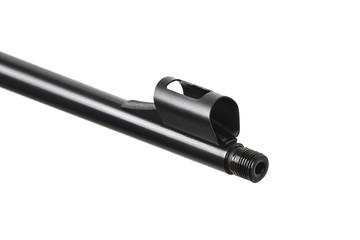 Classic bolt carbine .22lr with a wooden butt isolate on a white background