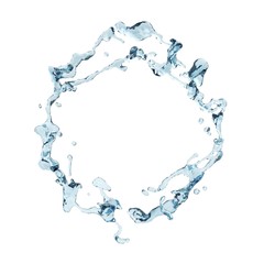 Obraz premium Pure water splash isolated in white background