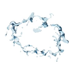 Fototapeta na wymiar Pure water splash isolated in white background
