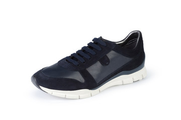 Male sneakers close up isolated on white background