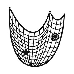 Isolated object of fishnet and fish logo. Set of fishnet and catch stock symbol for web.