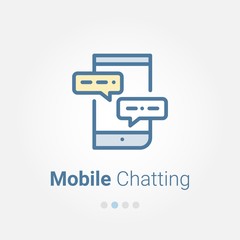 Mobile Chatting vector icon