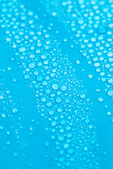 Naklejka na ściany i meble clear water drops on blue background