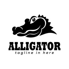 Head elegant crocodile logo design inspiration