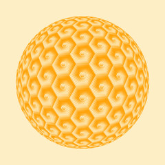 hexagonal grid beehive ball honey