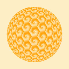 hexagonal grid beehive ball honey