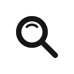 Search icon. Magnifying glass icon, vector magnifier or loupe sign.