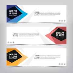 modern banner template with geometry theme