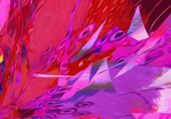 Abstract design pattern in happy bright colors, warm volume brush strokes on canvas, template backdrop for print flyers, banners, advertising production, invitations and cards, web graphic background