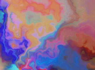 Abstract design pattern in happy bright colors, warm volume brush strokes on canvas, template backdrop for print flyers, banners, advertising production, invitations and cards, web graphic background