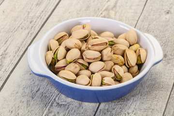 Pistachio nuts heap