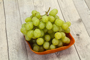 Sweet ripe Green grape branch