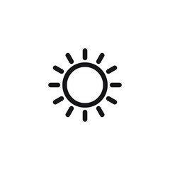 Sun icon vector isolated, sun symbol