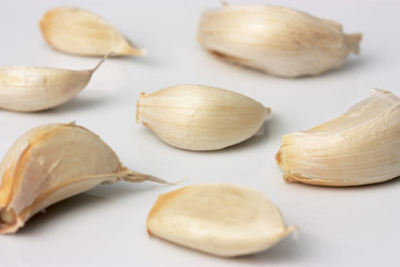 Garlic isolated on white background