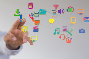 Abstract Futuristic infographic with Visual data complexity