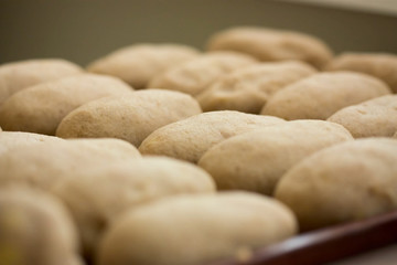 Raw big dumplings made from grated potatoes, Cepelinai