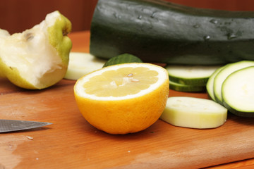 fresh vegetables on a chopping board