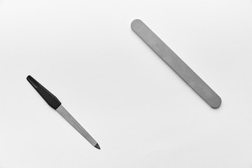 scissors and nail file. manicure. personal care.