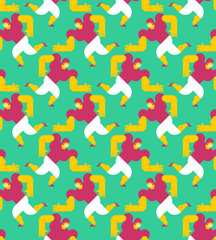 Obraz premium American football pattern seamless. action player background. vector illustration