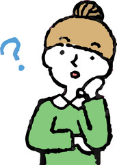 Illustration of a Upper body of woman face and pose