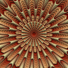 3d effect - abstract polygonal mandala design