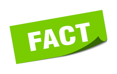 fact sticker. fact square isolated sign. fact
