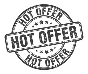 hot offer stamp. hot offer round grunge sign. hot offer