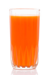 glass of orange juice isolated on white