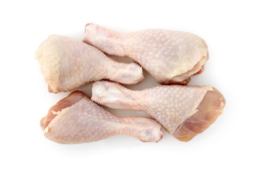 raw chicken isolated on white background