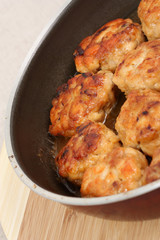 Cutlets in Frying Pan