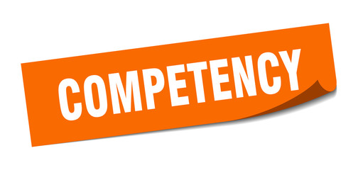 competency sticker. competency square isolated sign. competency