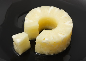 slices of pineapple on a plate