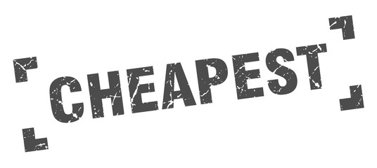 cheapest stamp. cheapest square grunge sign. cheapest