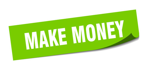 make money sticker. make money square isolated sign. make money