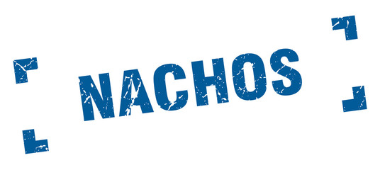nachos stamp. nachos square grunge sign. nachos