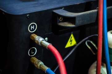 filling of car air conditioners equipment