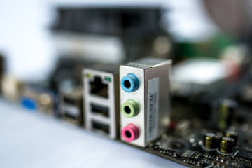 Obraz premium closeup of a circuit board