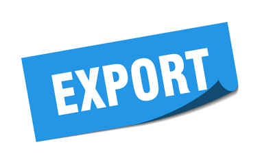 export sticker. export square isolated sign. export