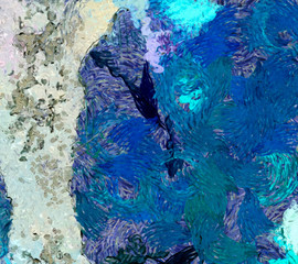 Oil pastel drawing. Abstract color background. Fine art print. Impressionism style abstraction. Modern surrealism painting. Good as wall decor poster. Stock. Surreal design. Handmade texture template.