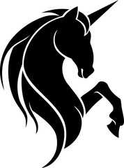 Unicorn Symbol, Bust Silhouette © Draco77