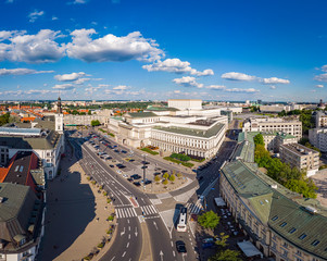 Warszawa - plac Teatralny © Drone in Warsaw