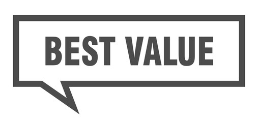 best value sign. best value square speech bubble. best value