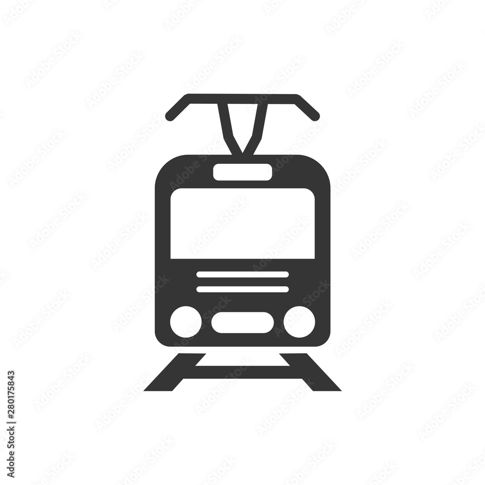 Poster train icon template color editable. modern transportation symbol vector sign isolated on white backg