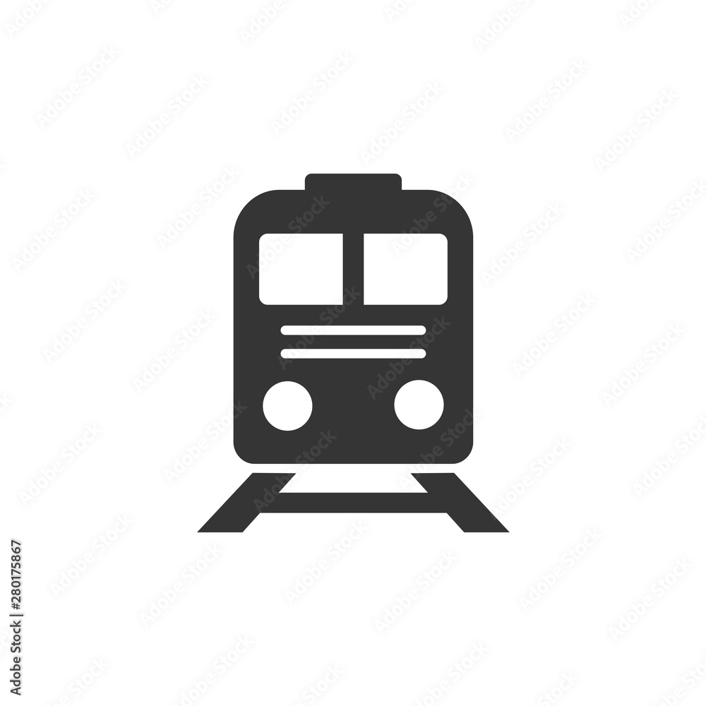 Poster train icon template color editable. modern transportation symbol vector sign isolated on white backg