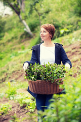woman gardening
